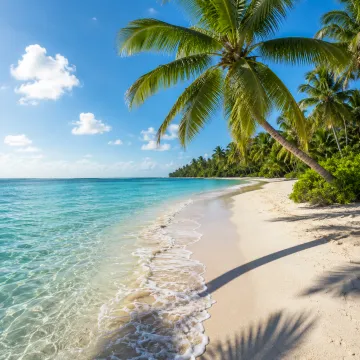 Stunning Florida Beach with Palms Stunning Florida Beach with Palms
